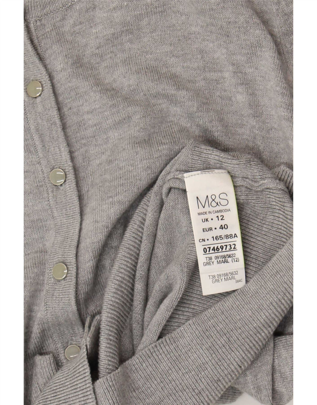Marks & Spencer Cardigan pour femme en viscose gris moyen UK 42