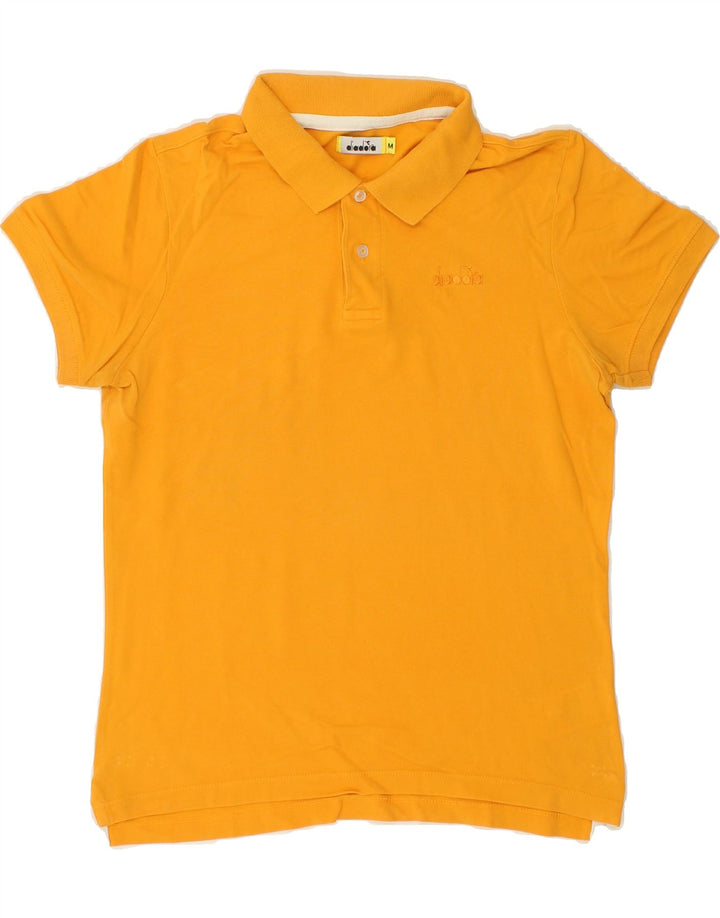DIADORA Mens Polo Shirt Medium Yellow Cotton Vintage Diadora and Second-Hand Diadora from Messina Hembry 