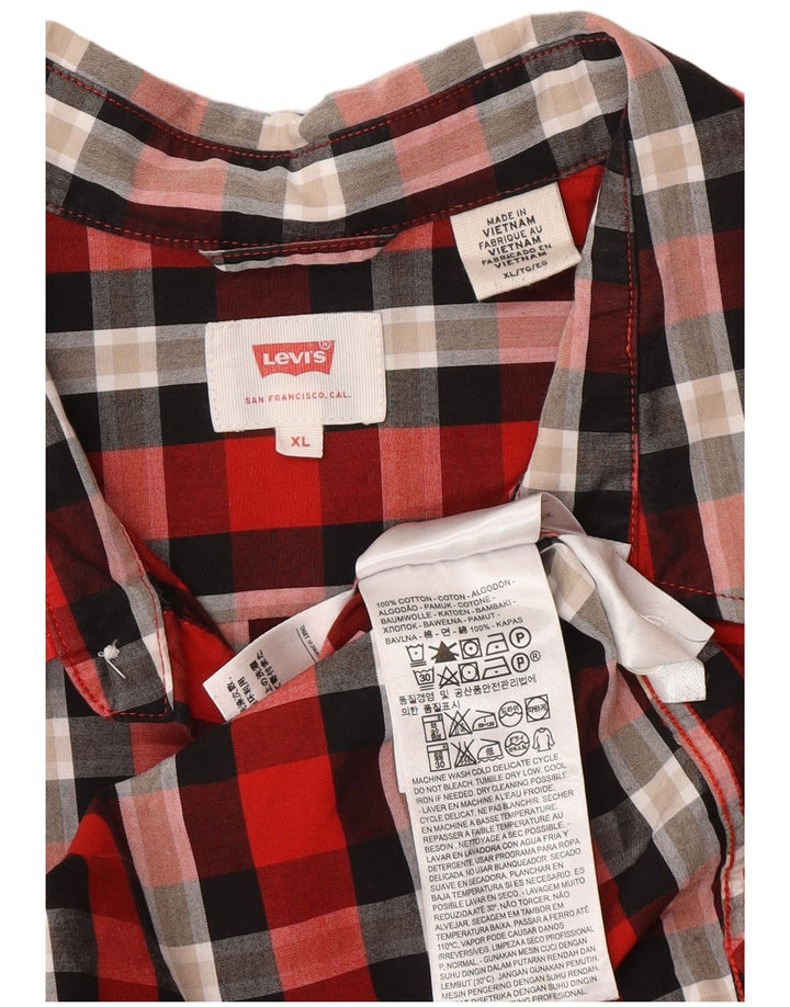 Levi's Chemise XL Homme Rouge Carreaux Coton