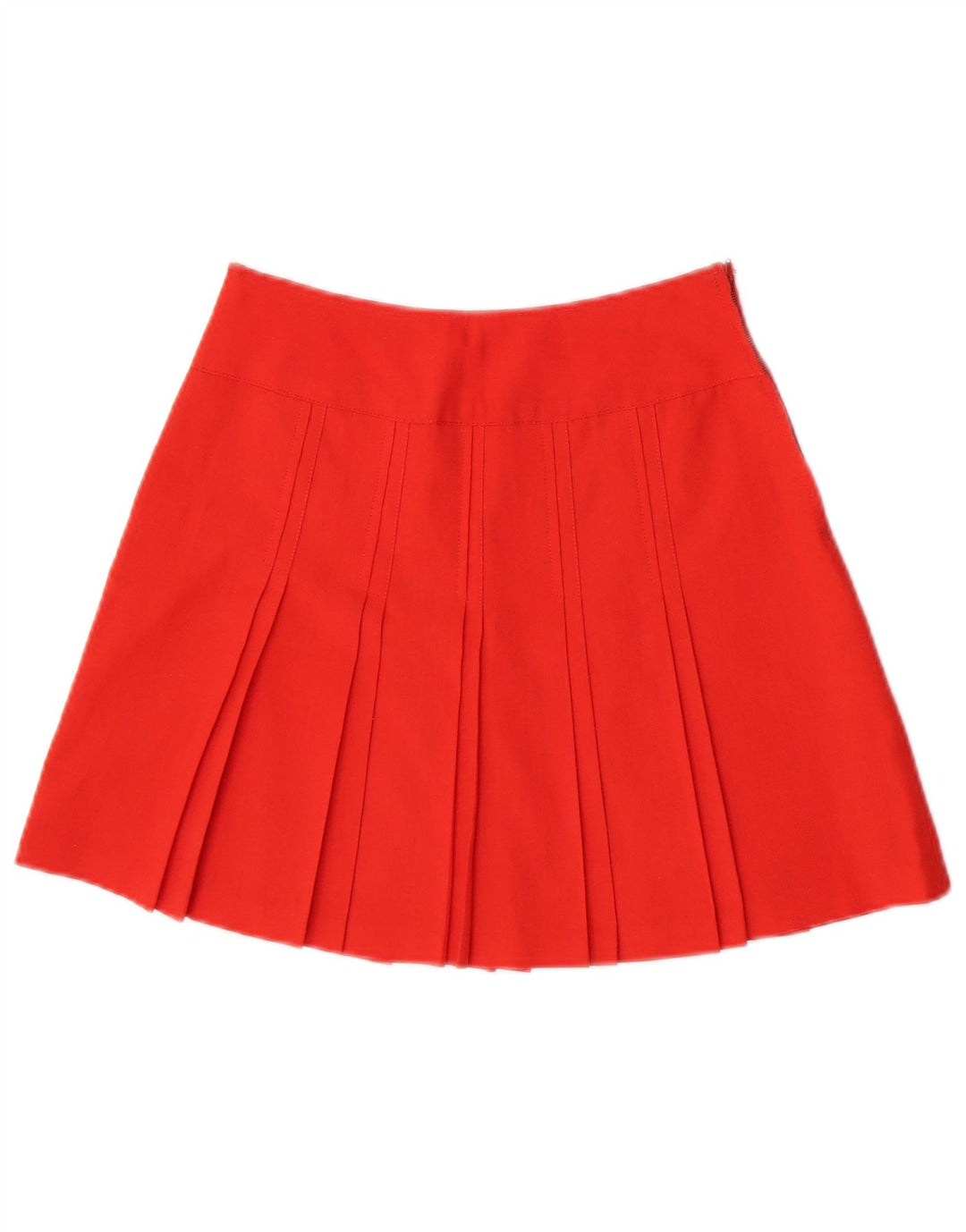 vintage Femme Mini Jupe Plissée IT 40 Petit W26 Rouge