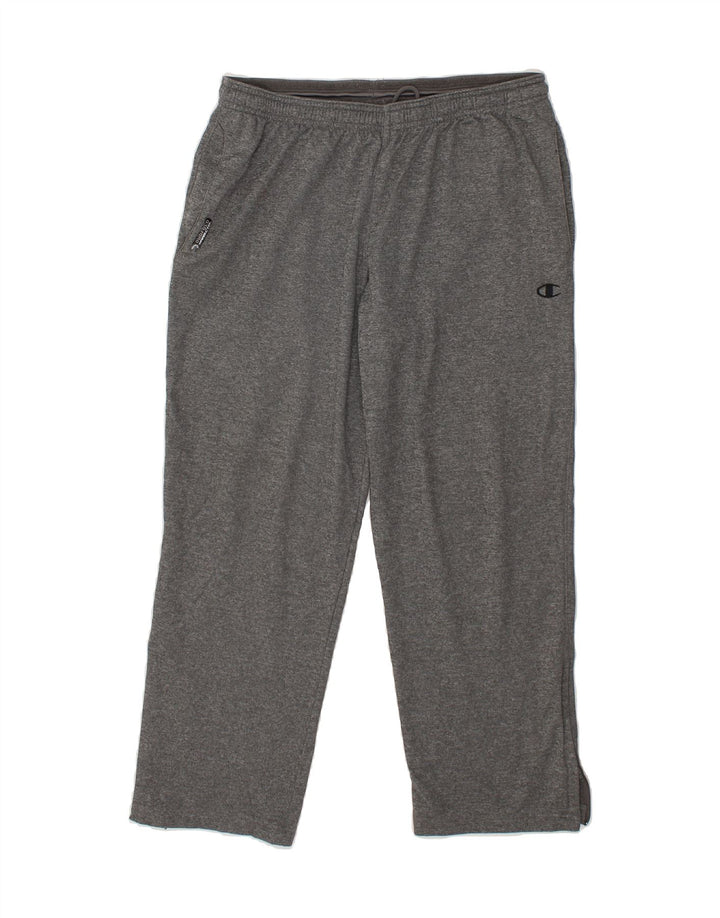 CHAMPION Mens Tracksuit Trousers Large  Grey Flecked Polyester Vintage Champion and Second-Hand Champion from Messina Hembry 
