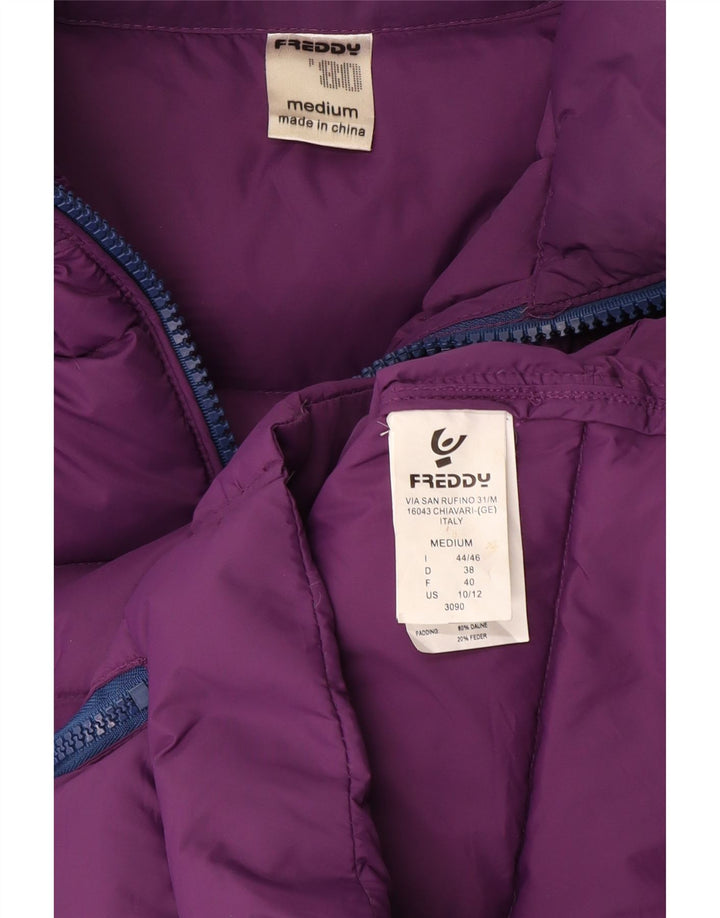 Freddy Veste matelassée graphique pour femme UK 12 Nylon violet moyen