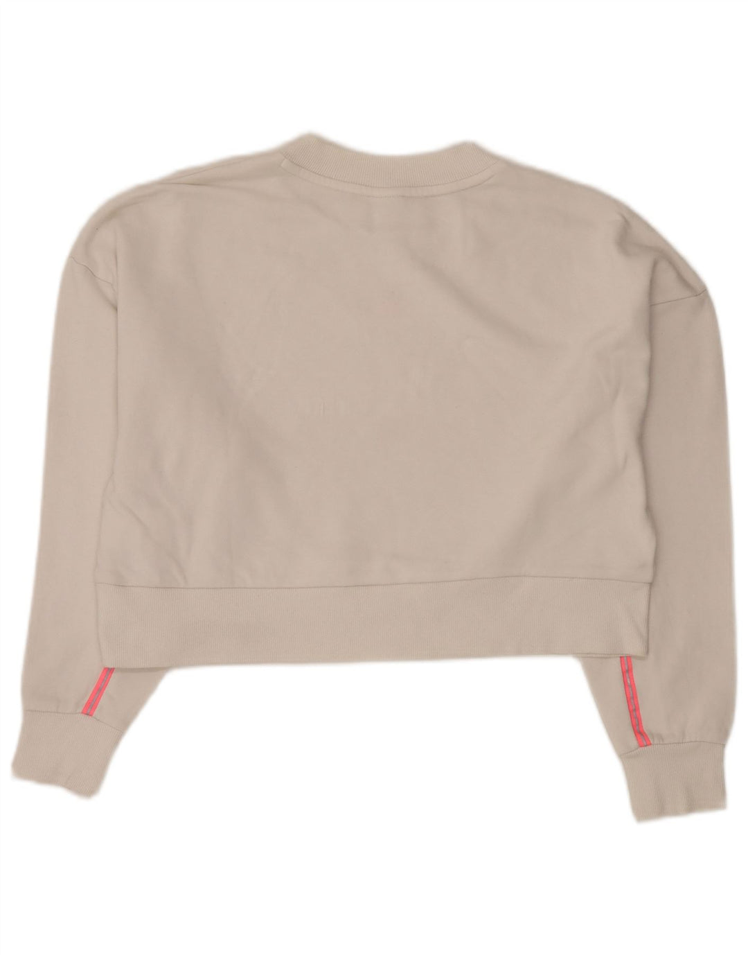 PUMA Sweat-shirt court surdimensionné pour femme UK 14 en coton blanc moyen