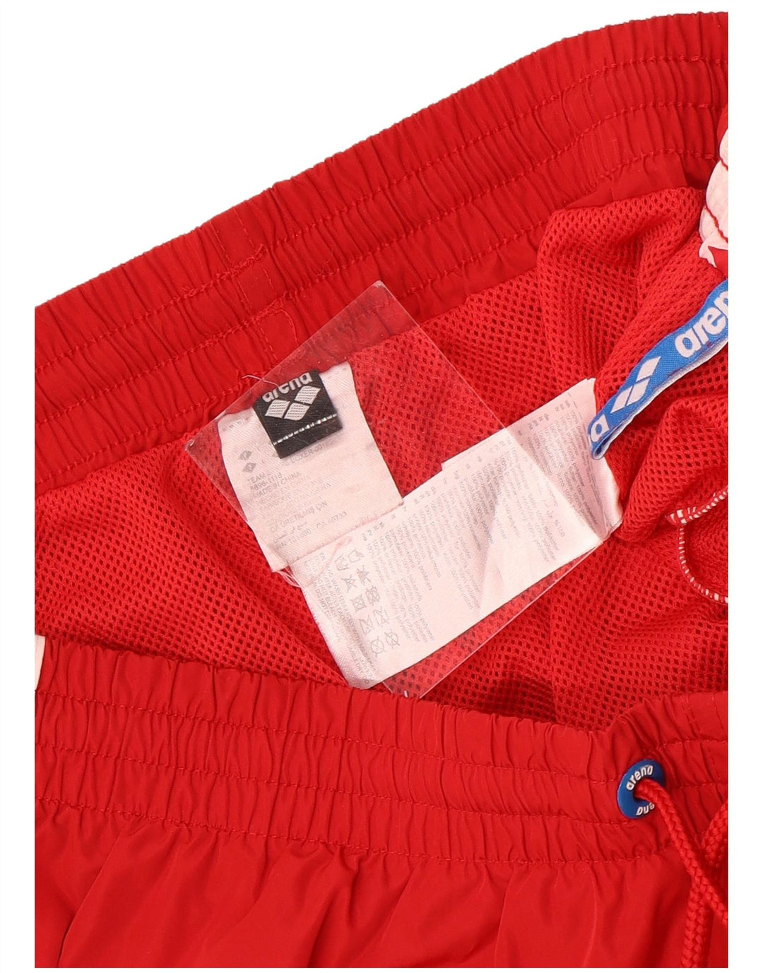 Short de bain graphique pour hommes Arena Taille L Bloc de couleur rouge Polyester