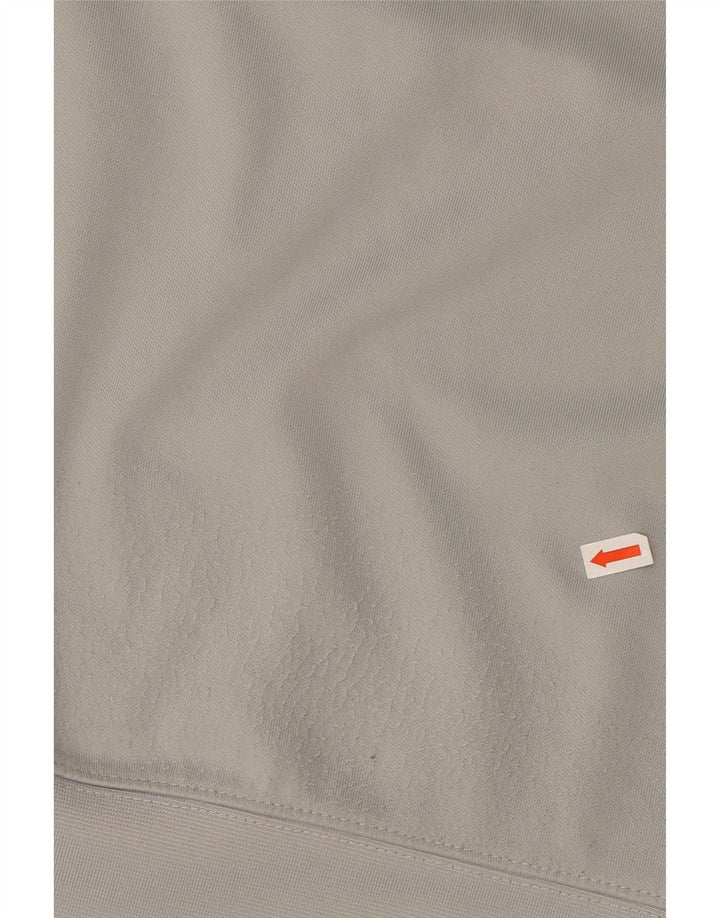 NIKE Sweat-shirt graphique à col zippé pour hommes, grand color block gris