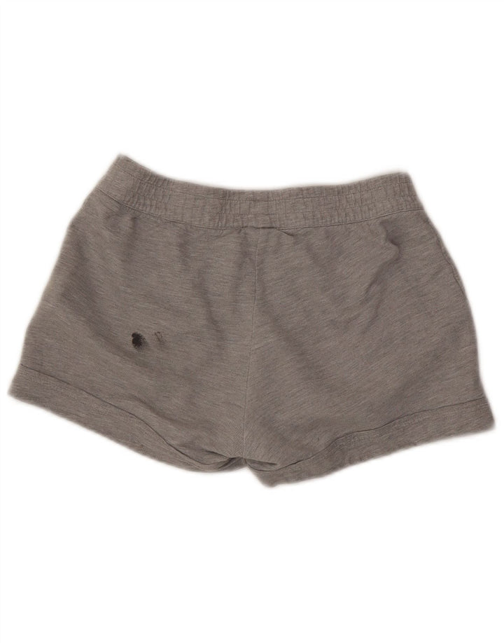 Adidas Short de sport pour femme UK 12 Gris moyen en coton