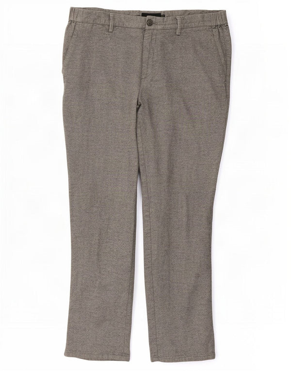 Massimo Dutti Pantalon chino coupe slim pour homme EU 44 Large W34 L28 Gris