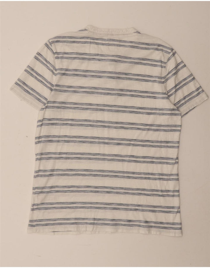 Fat Face T-Shirt Homme Haut Large Blanc Rayé Coton