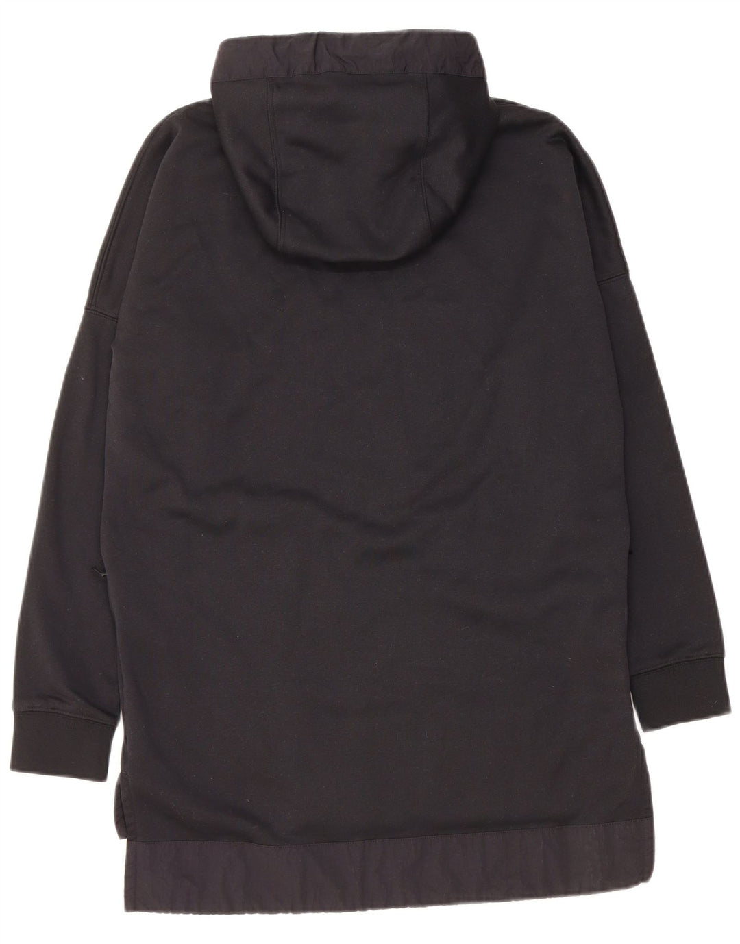 Nike Pull à capuche long surdimensionné pour femme UK 10 Petit Noir Polyester