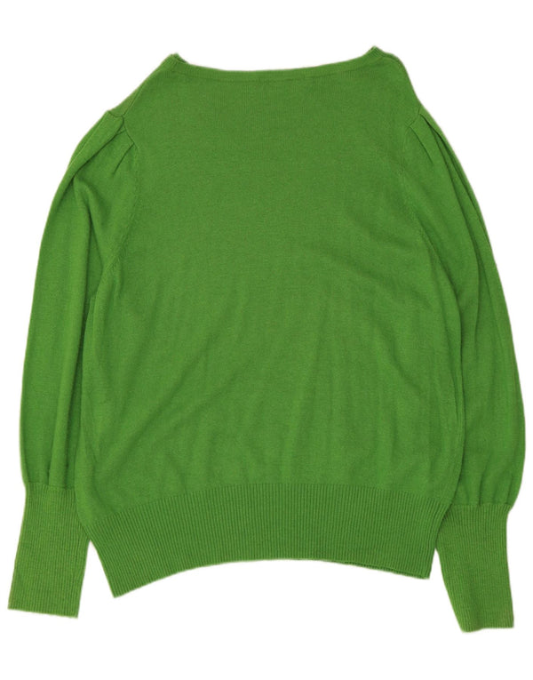 Marks & Spencer Pull col bateau pour femme UK 22 3XL Vert Viscose