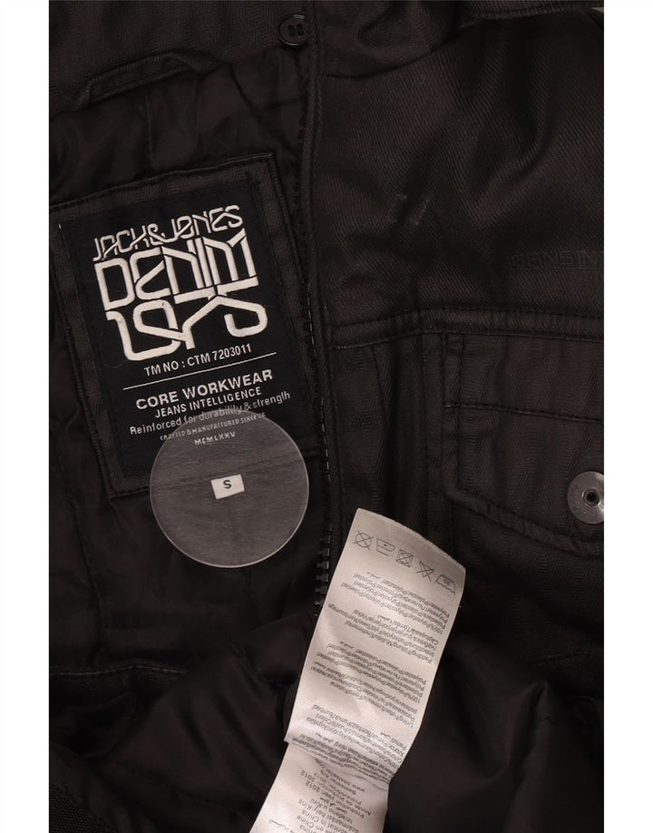 Jack & Jones Veste utilitaire pour homme UK 36 Small Noir Coton