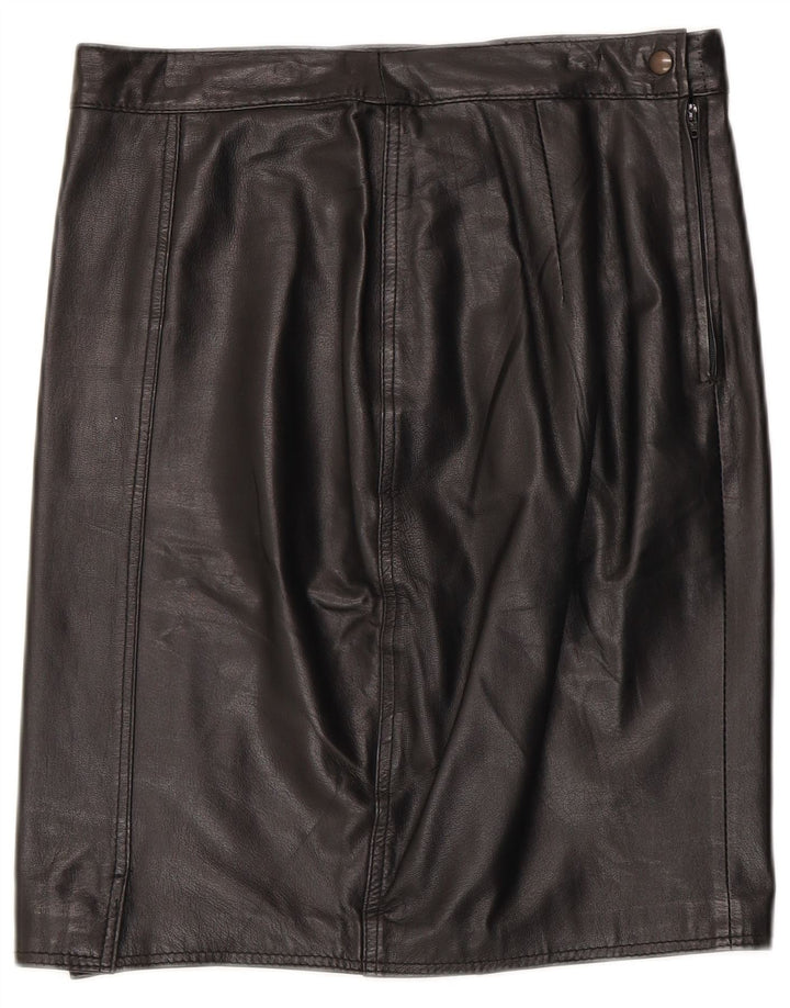 jupe en cuir femme vintage W30 Noir moyen
