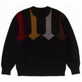 vintage Mens Turtle Neck Jumper Pull Grande Noir Géométrique Nouvelle Laine