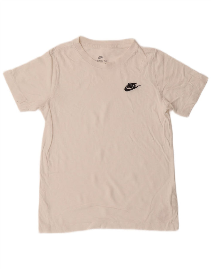 Nike T-Shirt Garçon 10-11 Ans Coton Blanc Moyen