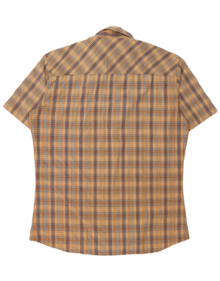 Marlboro Classics Chemise à manches courtes pour homme 2XL Beige à carreaux