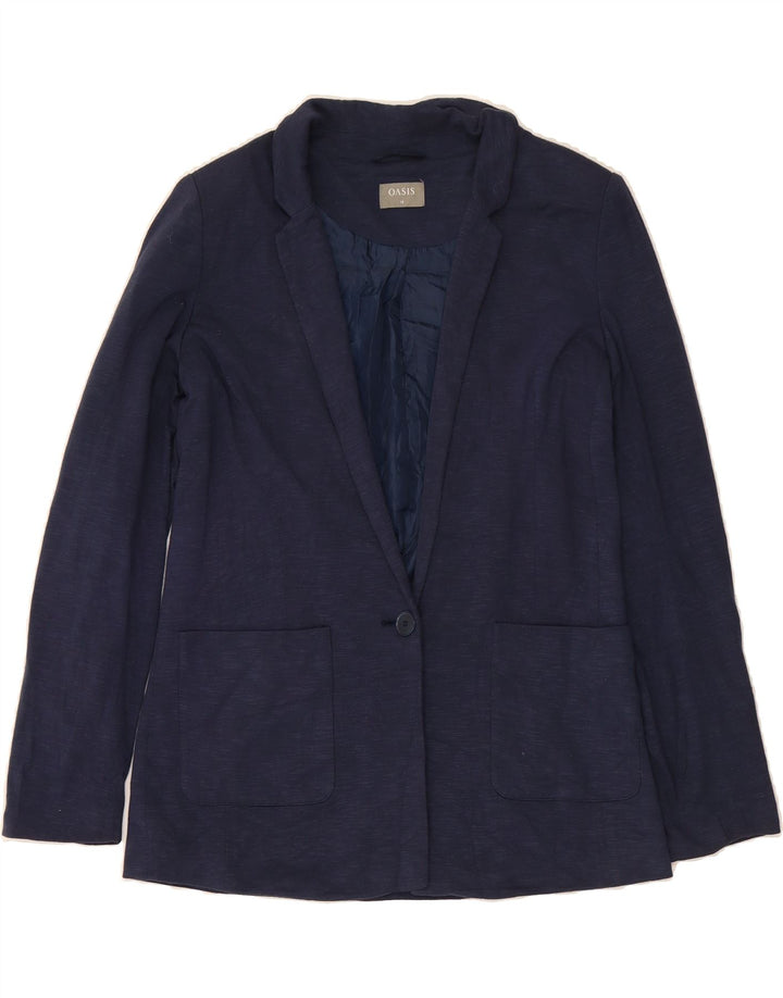 OASIS Womens Oversized 1 Button Blazer Jacket UK 10 Small Navy Blue Vintage Oasis and Second-Hand Oasis from Messina Hembry 