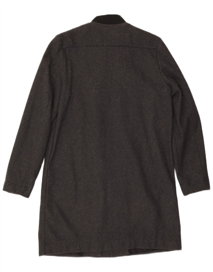 SUPERDRY Womens Overcoat UK 16 Large Grey Polyester