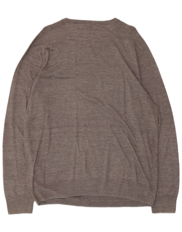 J. Crew Pull col bateau pour homme XL en coton moucheté gris