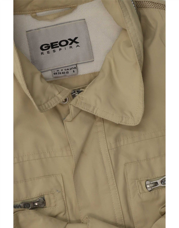 Geox Veste utilitaire à capuche Respira pour femme UK 10 Small Beige Polyester