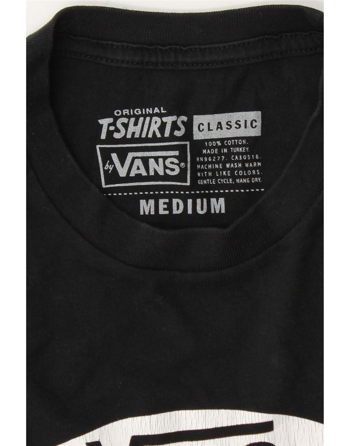 VANS Haut graphique à manches longues pour homme Coupe classique en coton noir moyen