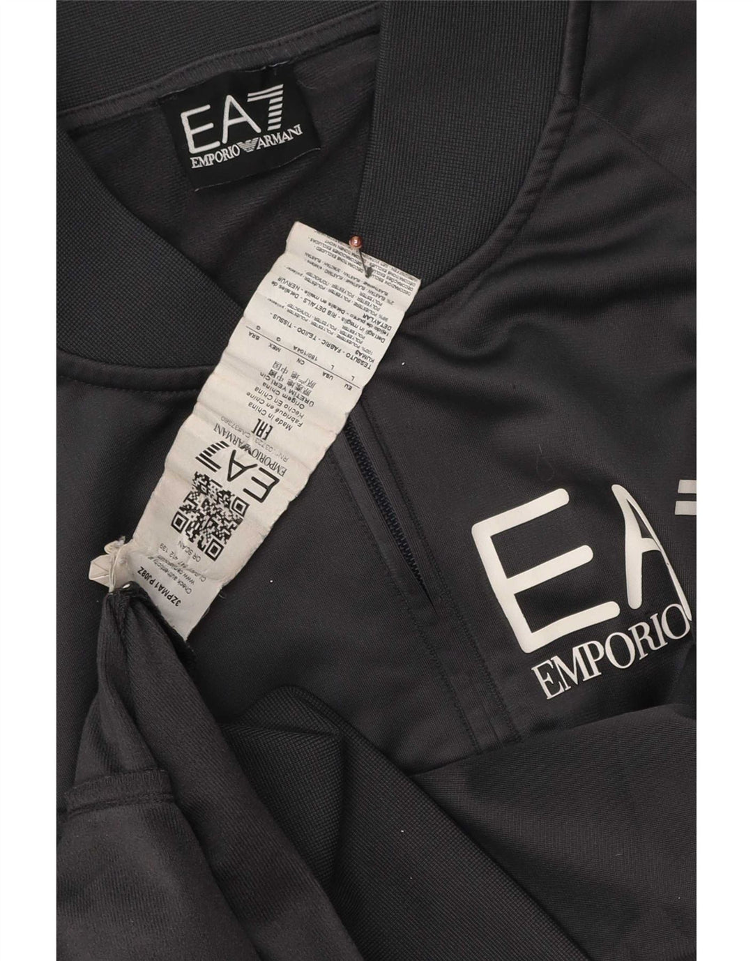 Emporio Armani Hommes Graphique Survêtement Top Veste Grand Gris Polyester