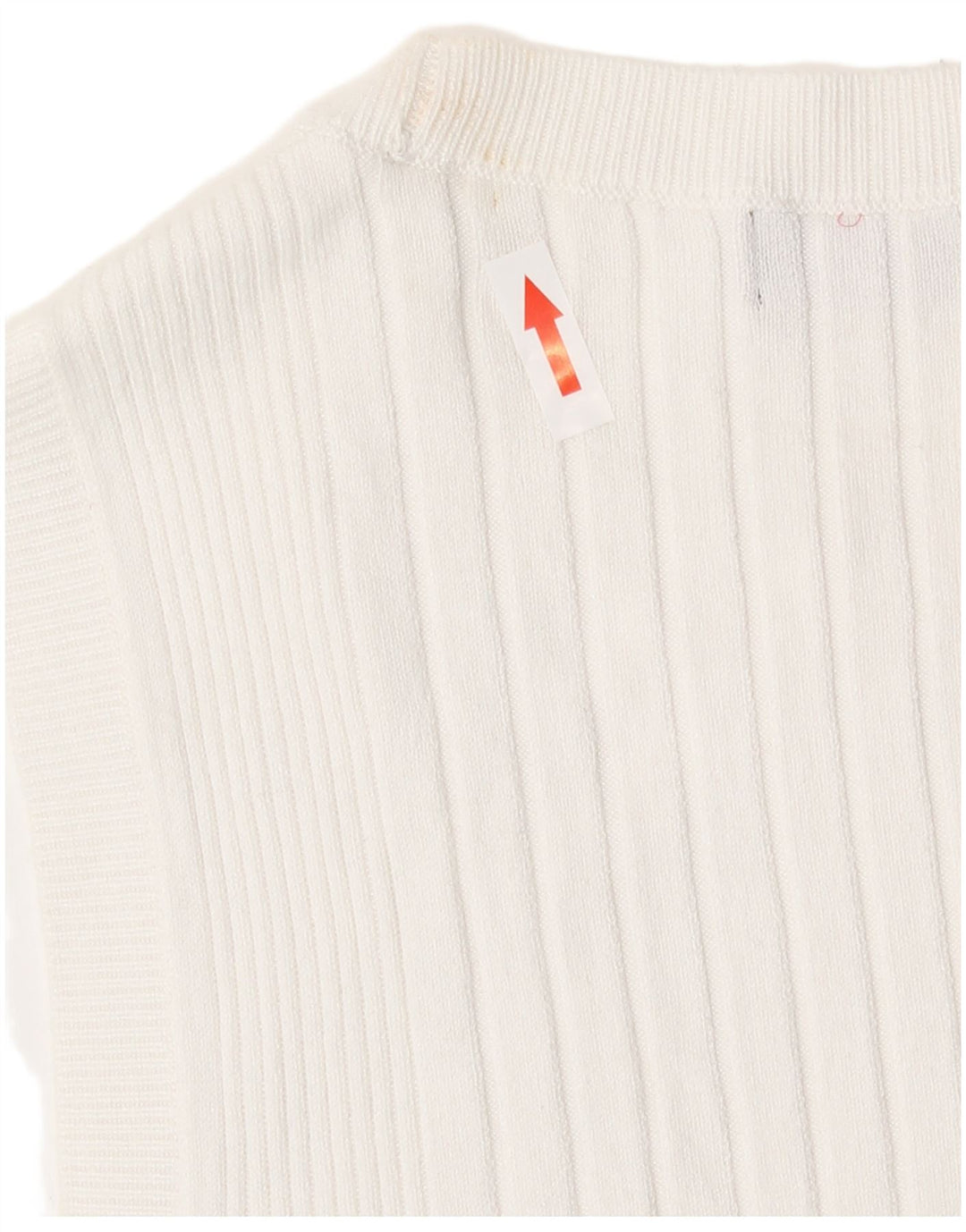 Marks & Spencer Débardeur pour femme UK 12 Medium Blanc Rayé Viscose
