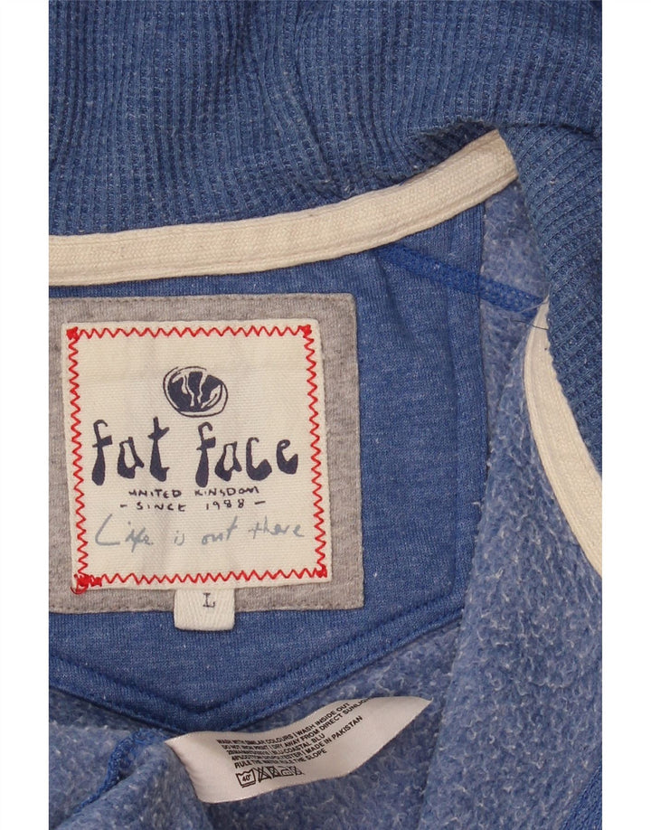 Fat Face Pull à capuche zippé pour homme en coton bleu Taille L