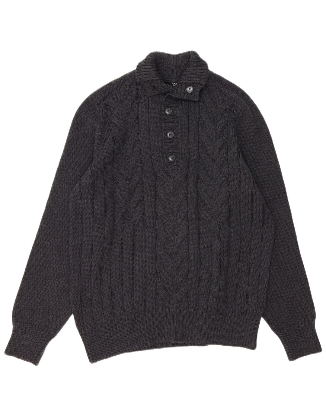 Hugo Boss Pull coupe slim à col boutonné pour homme XL Gris