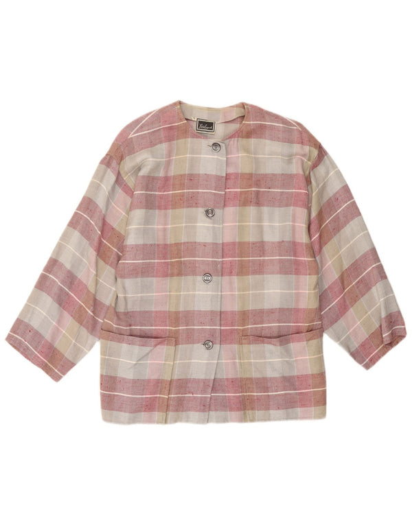 Luisa Spagnoli Veste blazer pour femme UK 10 Petit carreaux multicolores
