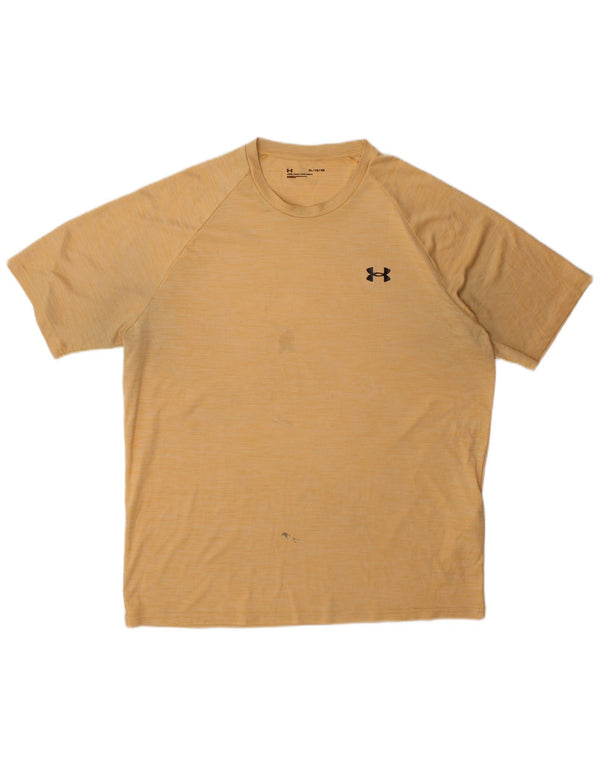 Under Armour T-Shirt Homme Top XL Jaune Polyester