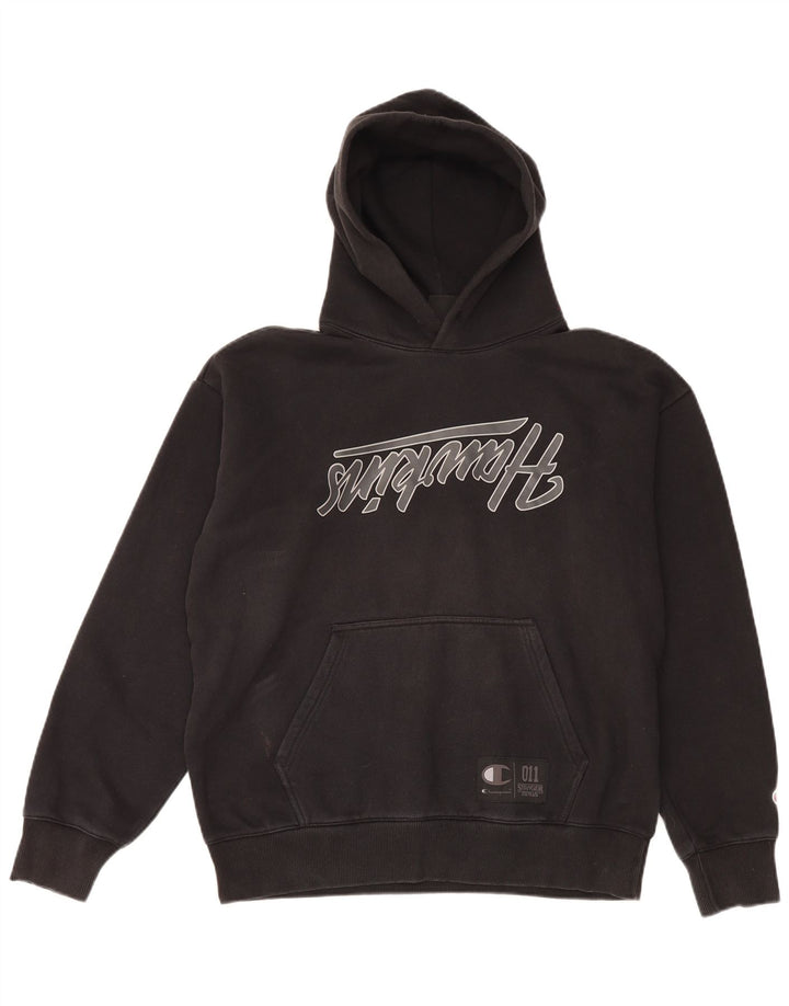 Champion Pull à capuche graphique pour hommes, grand, noir