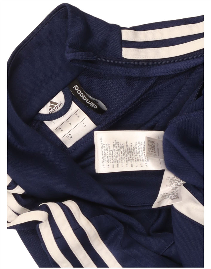 Adidas Hommes Climacool Pull Survêtement Haut Petit Bleu Marine Colorblock