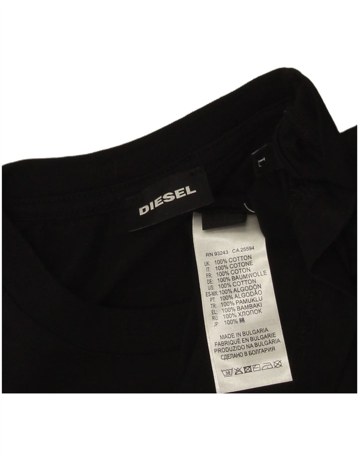 Diesel T-Shirt Graphique Homme Grand Noir Coton