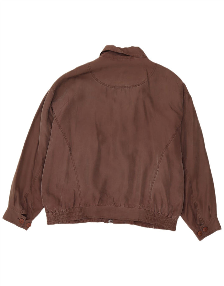 Brugi Veste Bomber Homme UK 38 Soie Marron Moyen