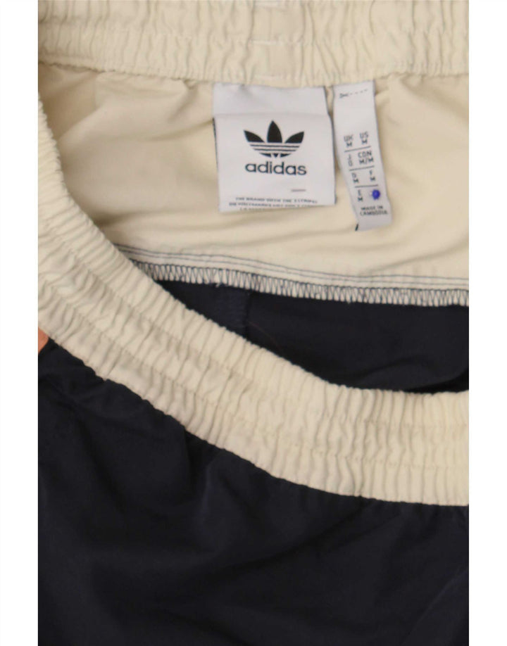 Adidas Short de bain pour homme en polyester color block bleu marine moyen