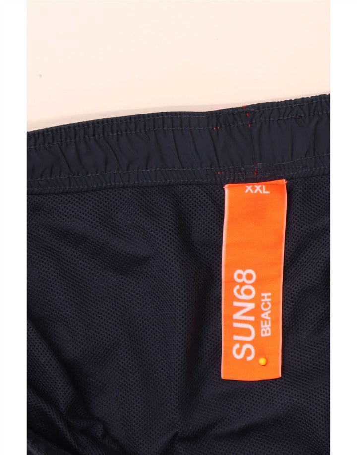 Sun68 Short de bain homme 2XL bleu marine polyester