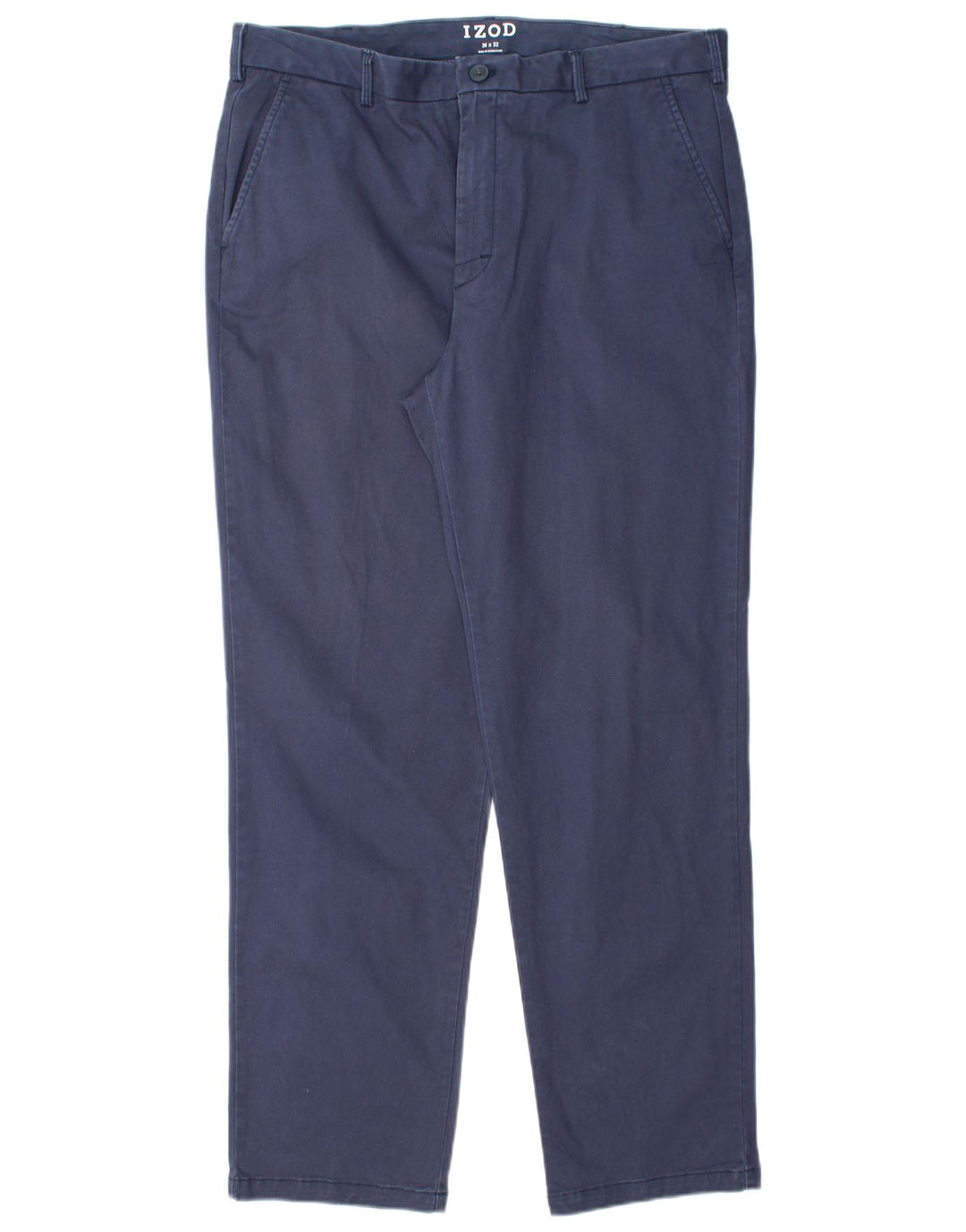 IZOD Pantalon Chino Droit Homme W36 L32 Bleu Marine Coton