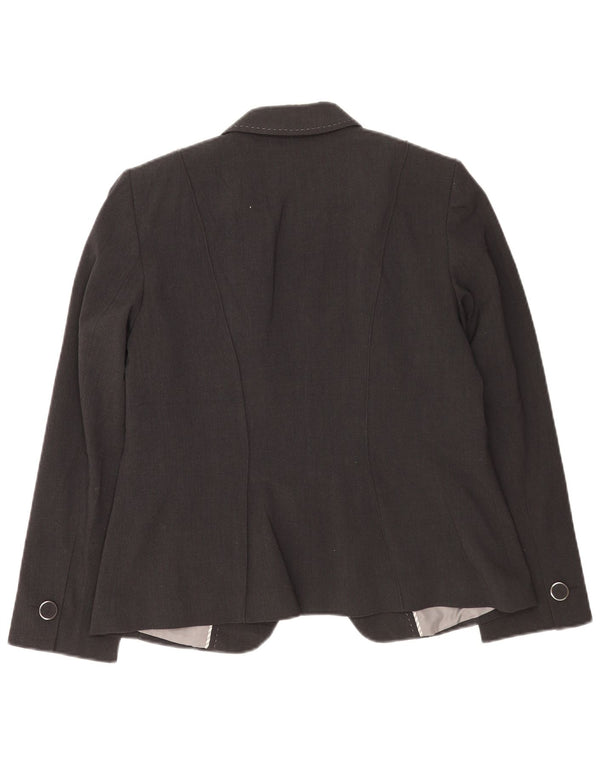Marks & Spencer Veste blazer à 1 bouton pour femme UK 14 Large Noir Polyester