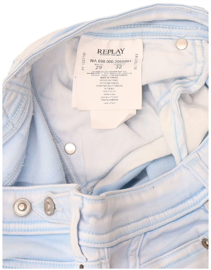 Replay Jean Slim Femme W29 L32 Bleu Coton