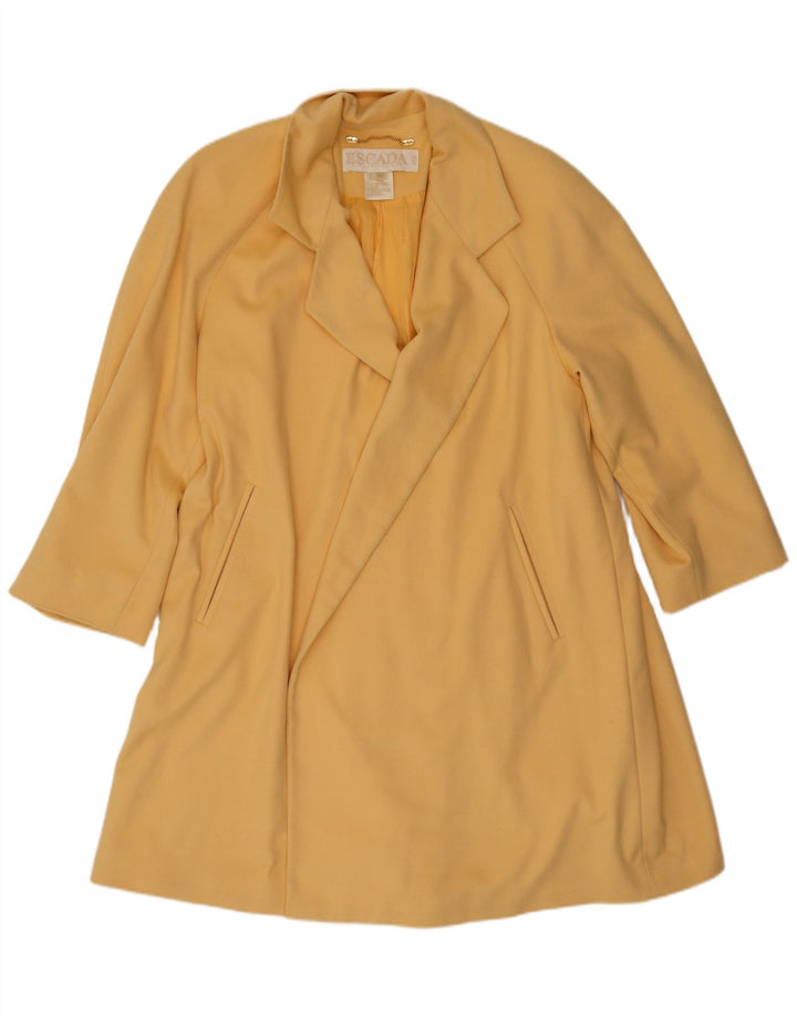 Escada Femmes Margaretha Ley Manteau Oversize EU 36 Petit Cachemire Jaune