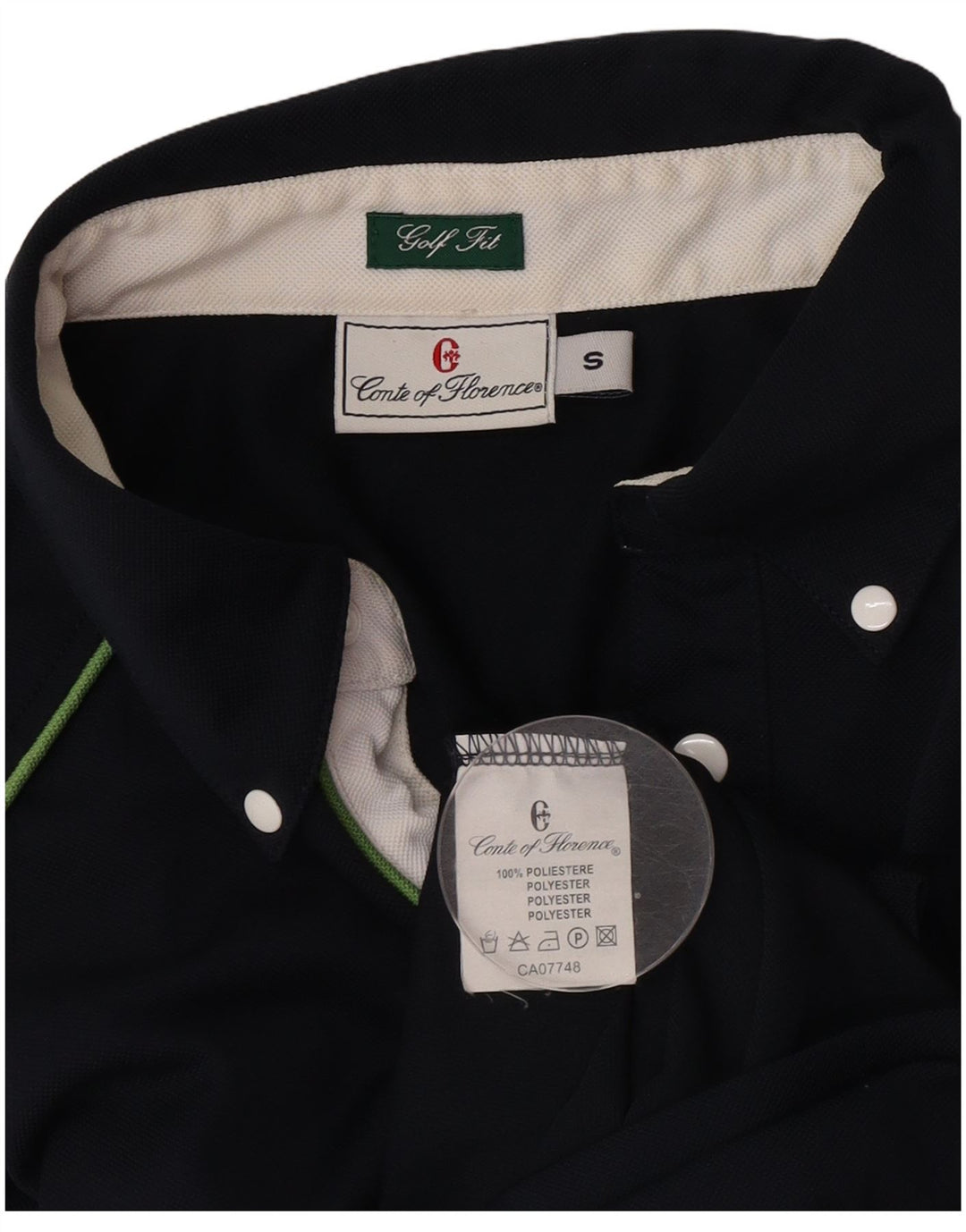 Conte of Florence Polo Homme Petit Bleu Marine Polyester