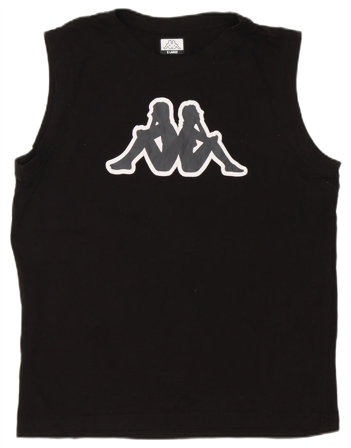 Kappa Débardeur Graphique Homme XL Noir Coton