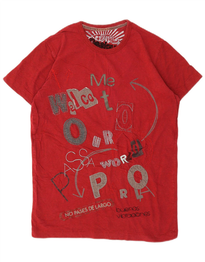 Desigual T-Shirt Graphique Haut Petit Rouge Coton Homme