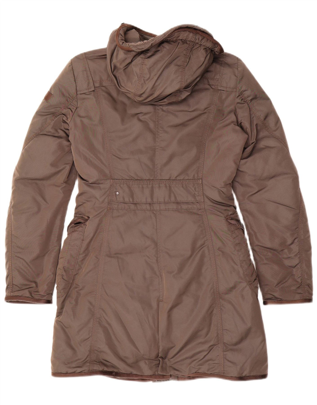 PEUTEREY Manteau matelassé à capuche pour femme IT 40 Small Kaki Polyester