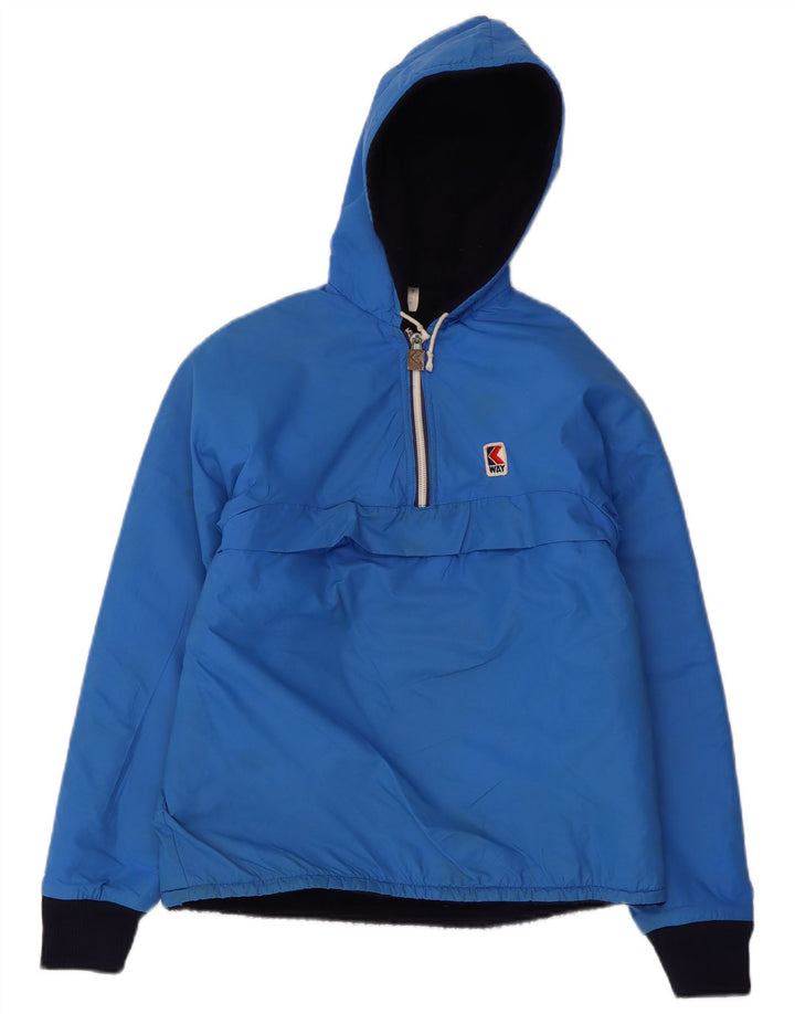K-Way Veste Anorak à capuche garçon 7-8 ans Bleu Polyamide