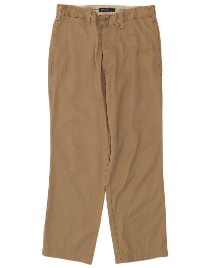 DOCKERS Pantalon Chino Droit Homme W31 L30 Beige Coton