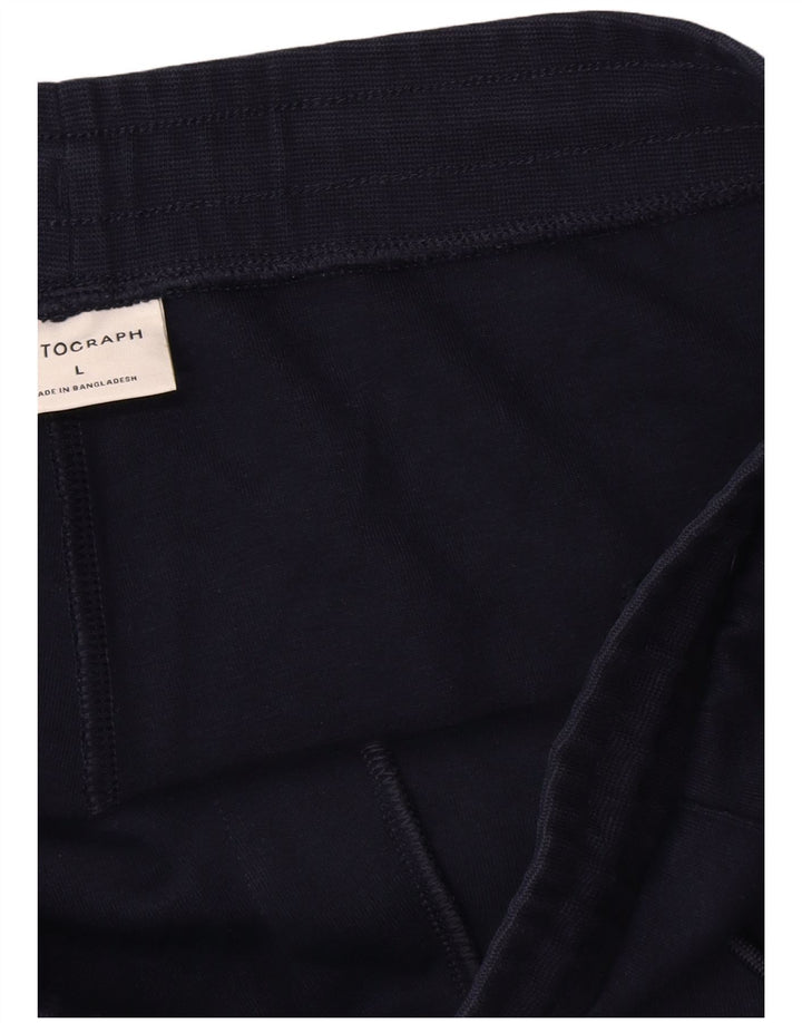 Autograph Pantalon de survêtement pour homme UK 16 Large Bleu Marine Polyester
