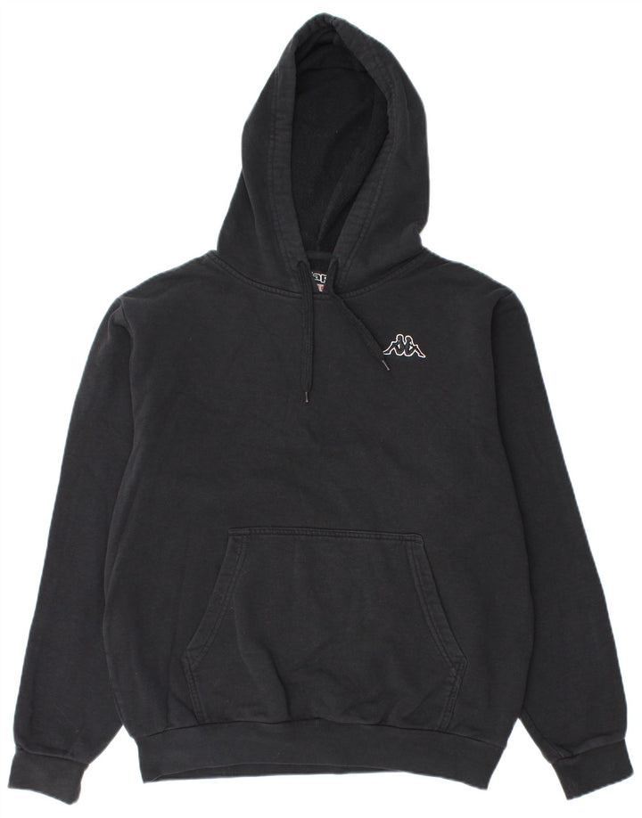 KAPPA Pull à capuche pour homme en coton noir moyen