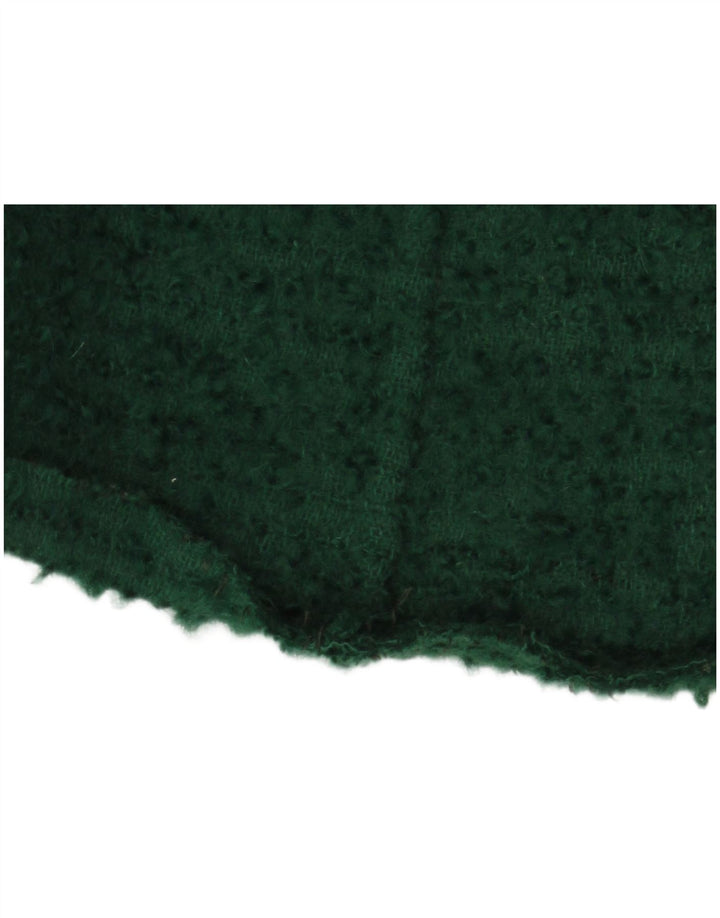 VINTAGE Manteau double boutonnage femme UK 14 Vert moyen