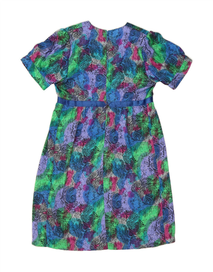 VINTAGE Womens Basic Dress UK 14 Medium Multicoloured Floral Vintage Vintage and Second-Hand Vintage from Messina Hembry 